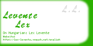 levente lex business card